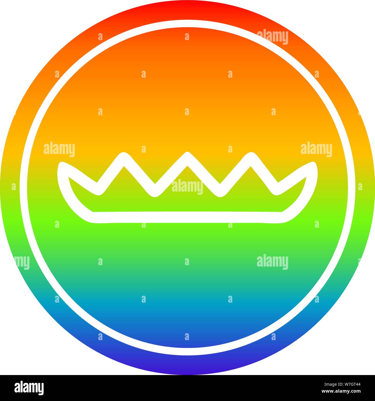 simple leaves circular icon with rainbow gradient finish Stock Vector ...