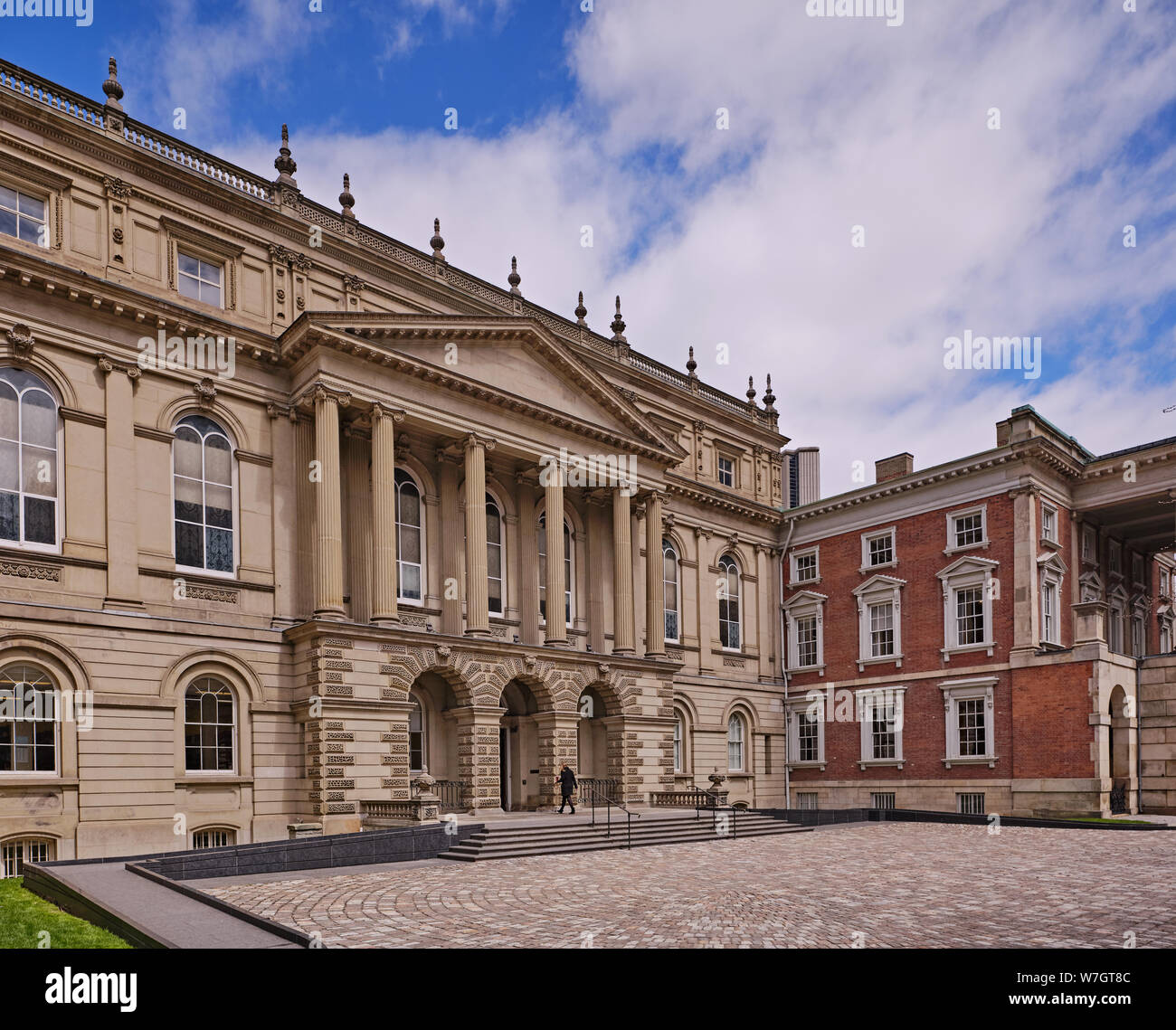 Osgoode Hall is a landmark building in downtown Toronto, Ontario, Canada. The original 2 1⁄2-storey building was started in 1829 and finished in 1832 Stock Photo