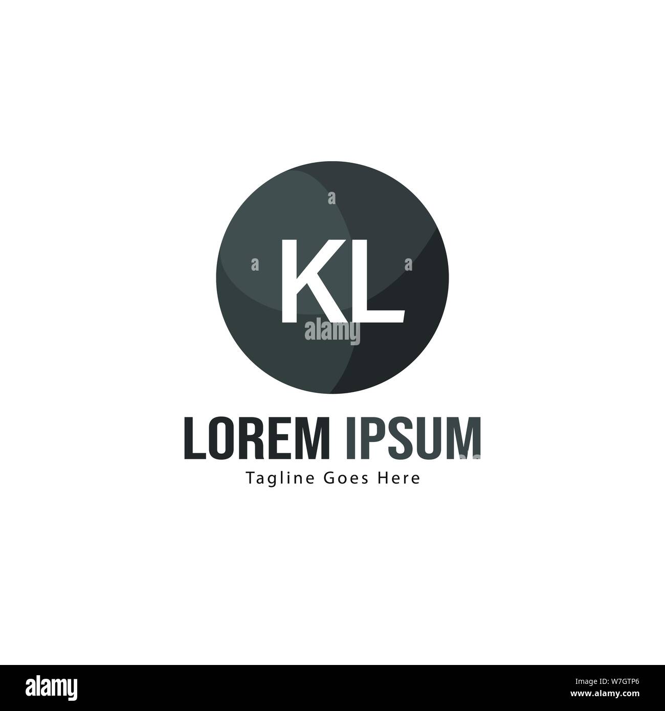 Initial KL logo template with modern frame. Minimalist KL letter logo ...