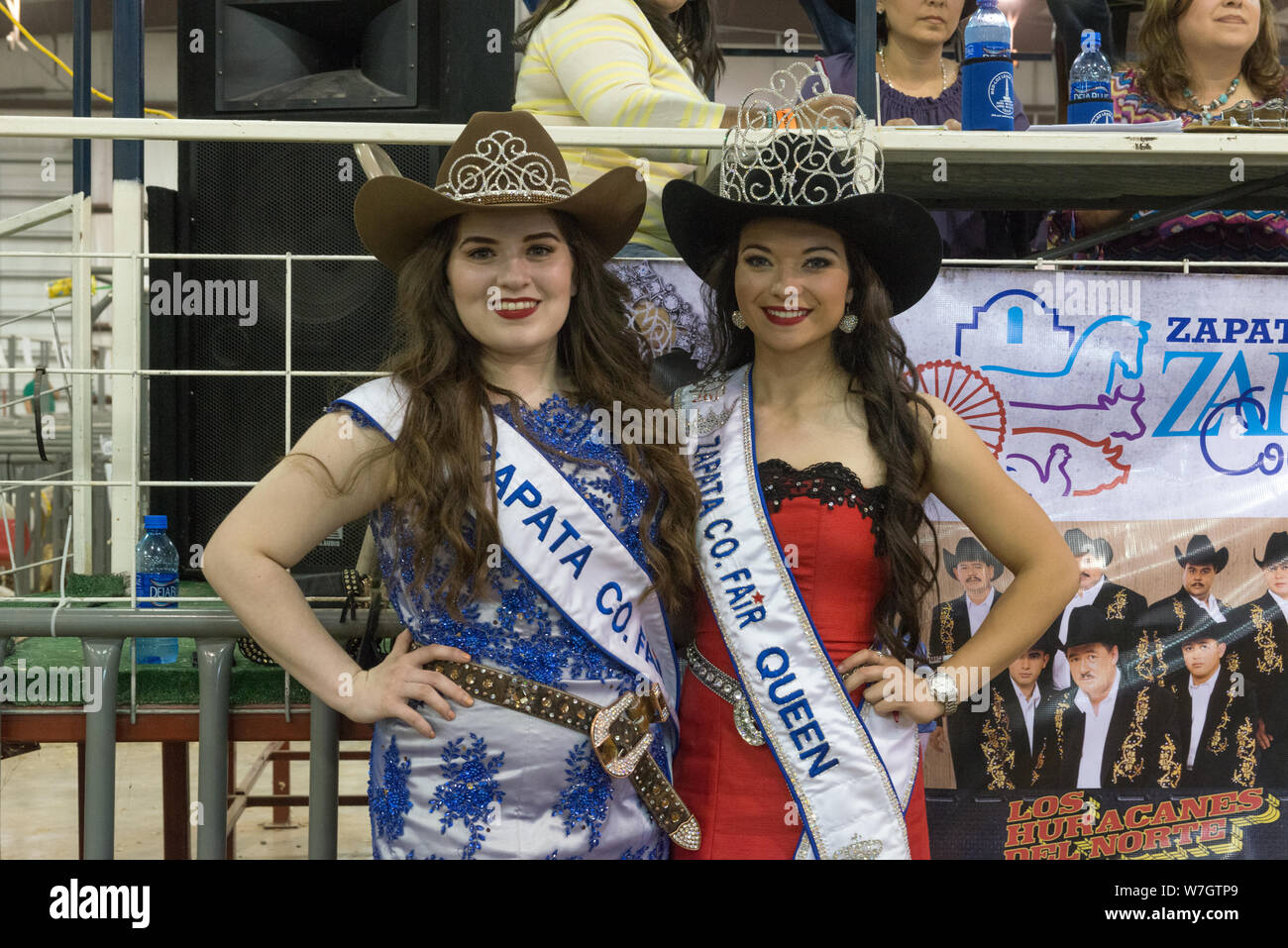 Beauty queens at the Zapata County Fair in Zapata, Texas Stock Photo