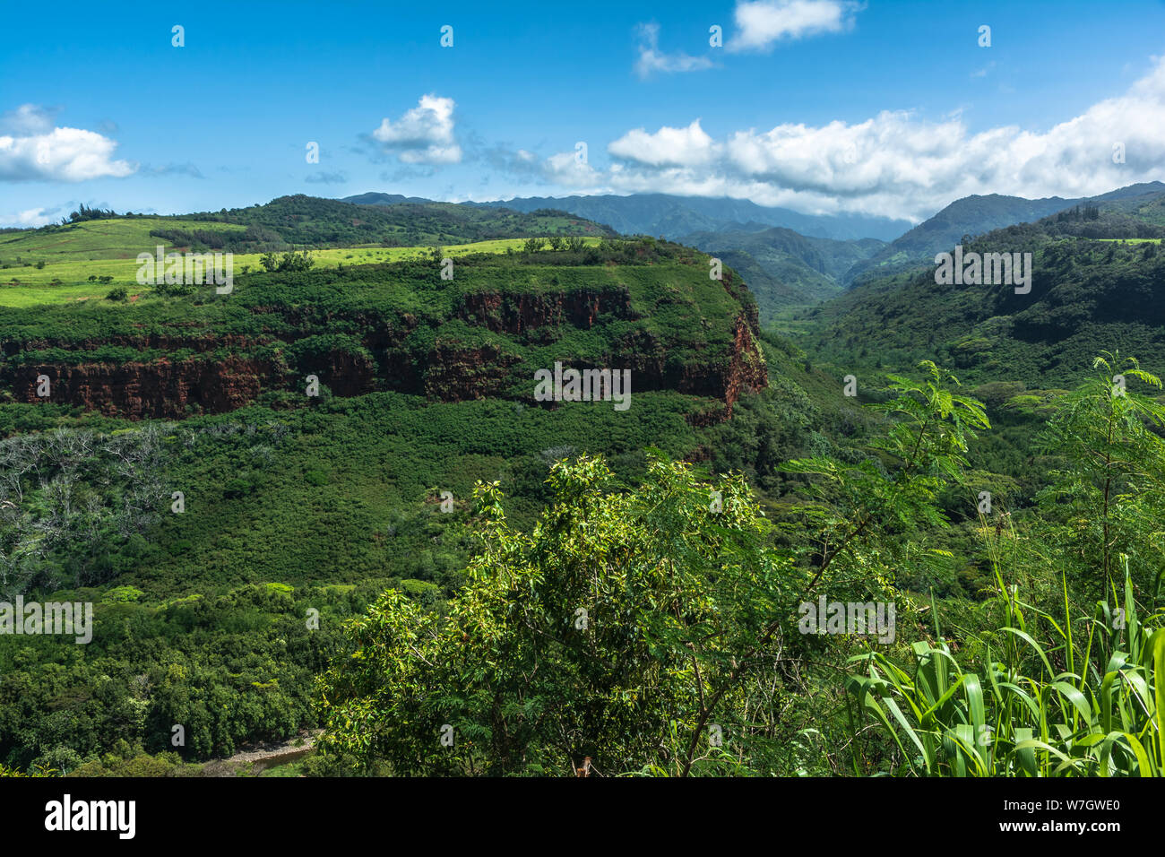 View of Hanapepe Valley, Kauai, Hawaii Stock Photo