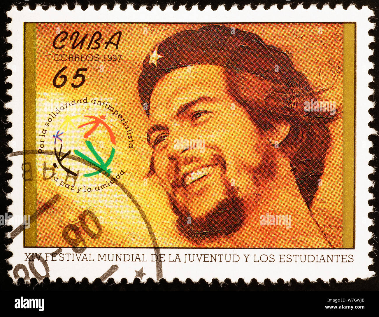 Che Guevara on cuban postage stamp Stock Photo