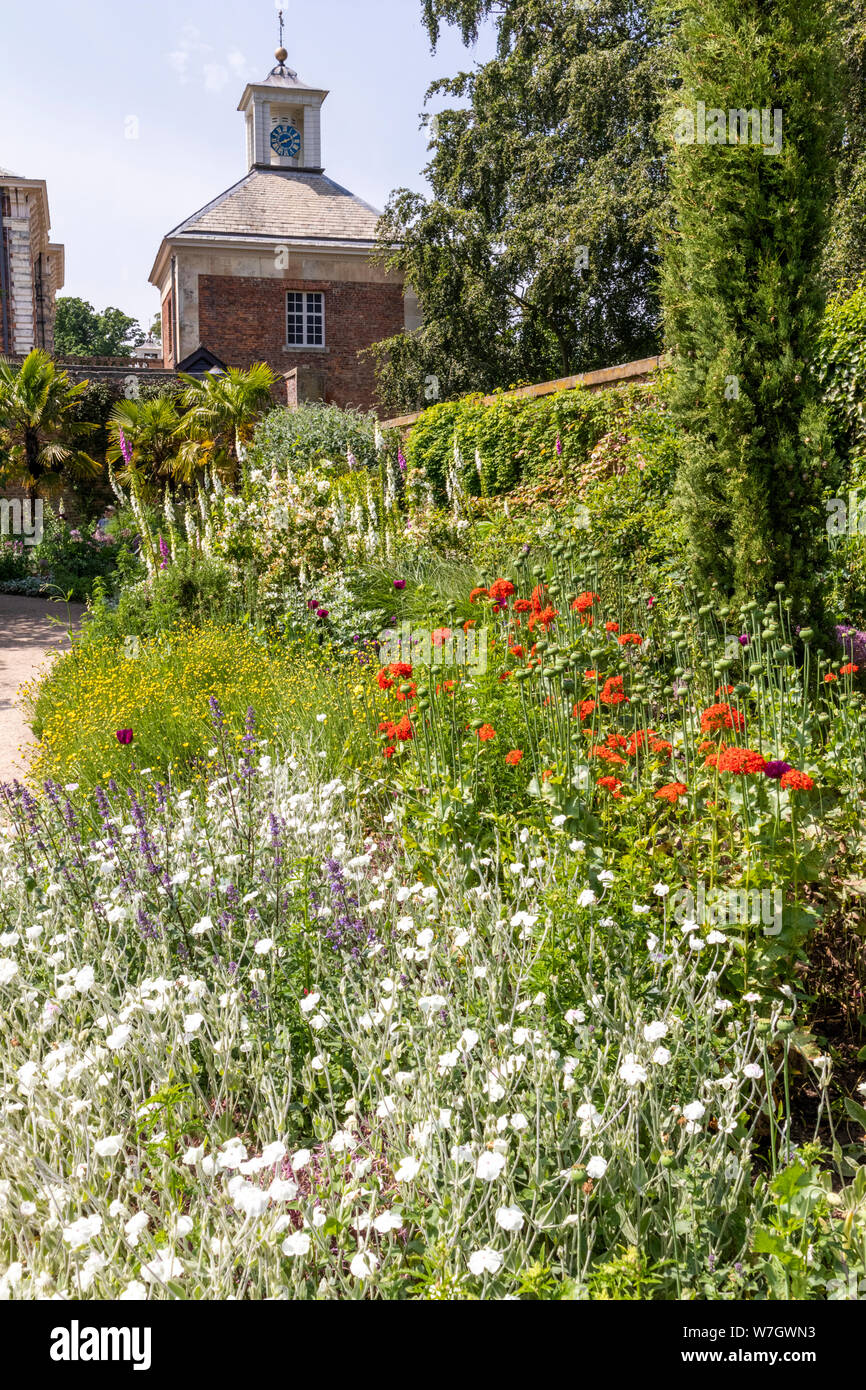 Early summer in the gardens at Beningborough Hall, North Yorkshire UK Stock Photo