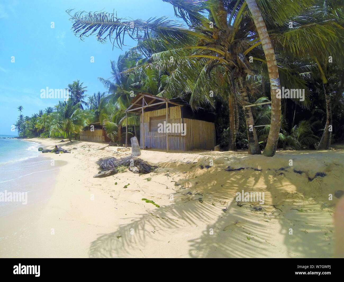 The tropical beach of Little Corn Island in the Corn Islands in