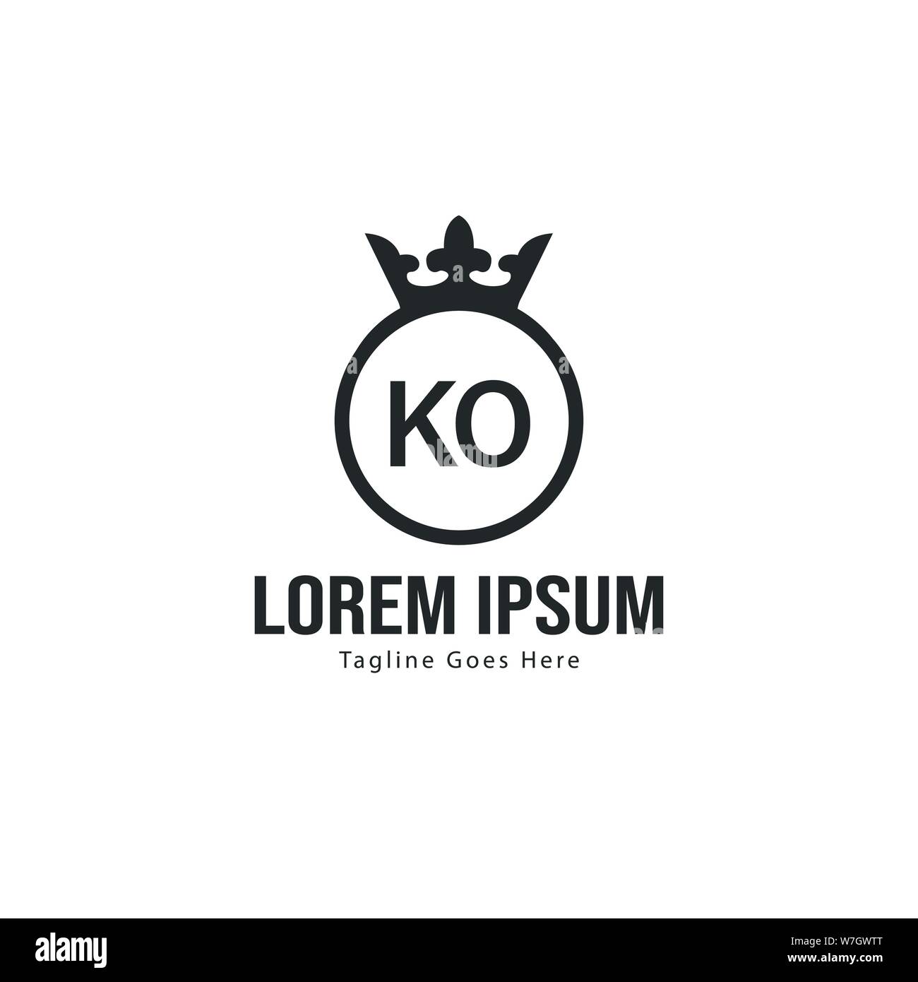 Ko minimalist logo Black and White Stock Photos & Images - Alamy