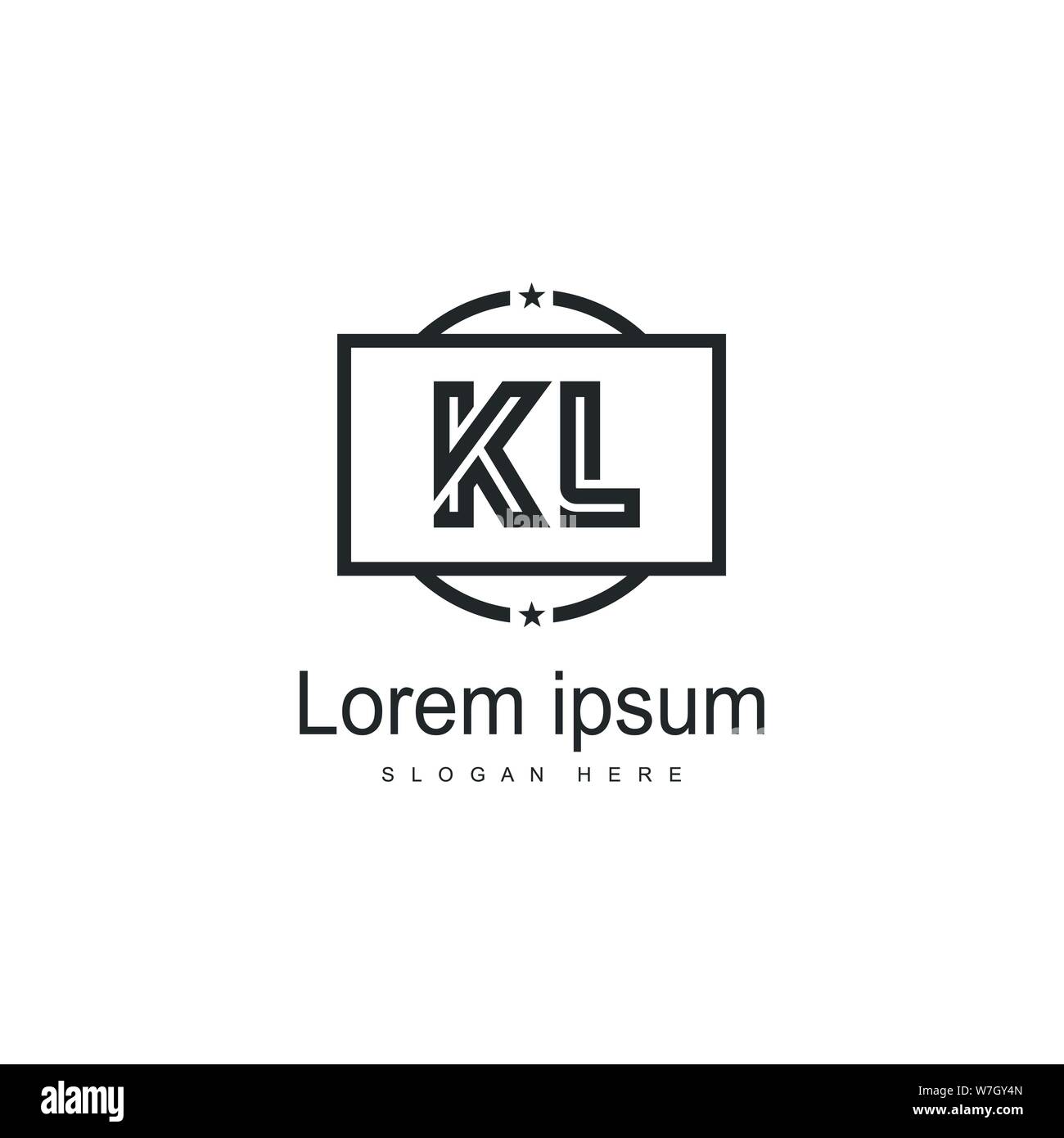 Initial Kl Logo Template With Modern Frame Minimalist Kl Letter Logo Vector Illustration Design Stock Vector Image Art Alamy