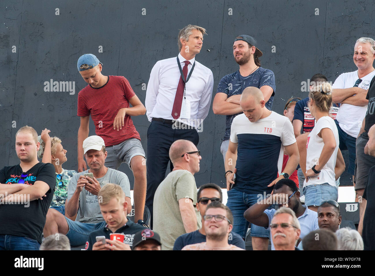 Thessaloniki 06 08 2019 Stadio Toumba Champions League Third Qualifying Round Season 2019 2020 Edwin Van Der Sar Between The Supporters Before The Match Paok Ajax Stock Photo Alamy