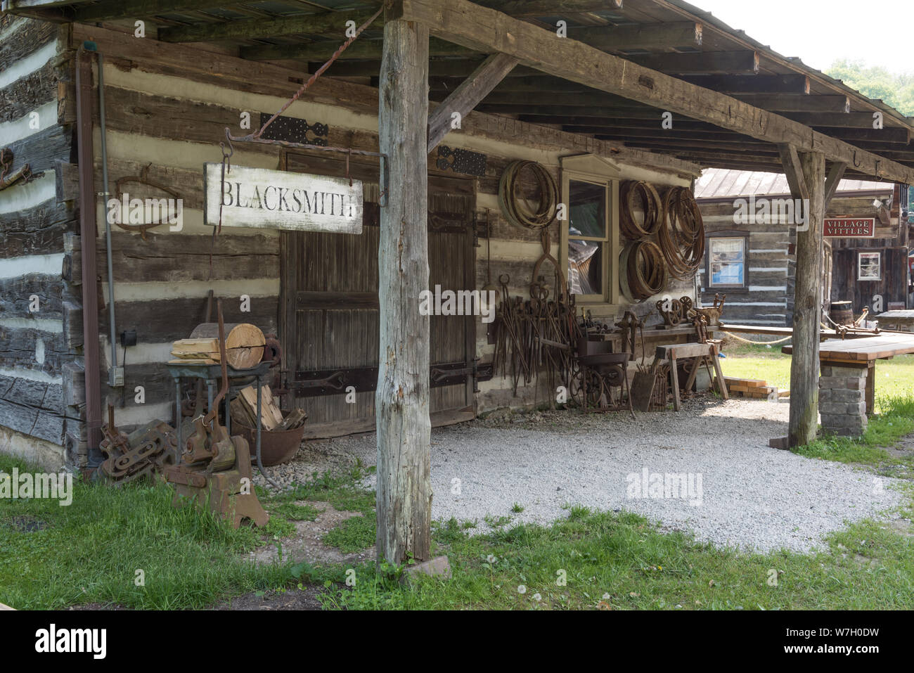 Blacksmith Shop At Heritage Farm Museum And Village In Harveytown