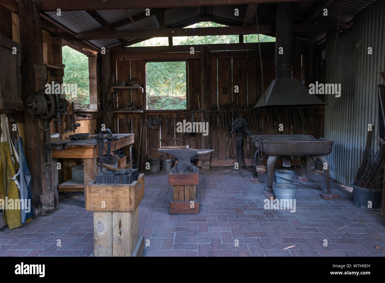 Blacksmith Shop At Log Cabin Village A House Museum Consisting Of