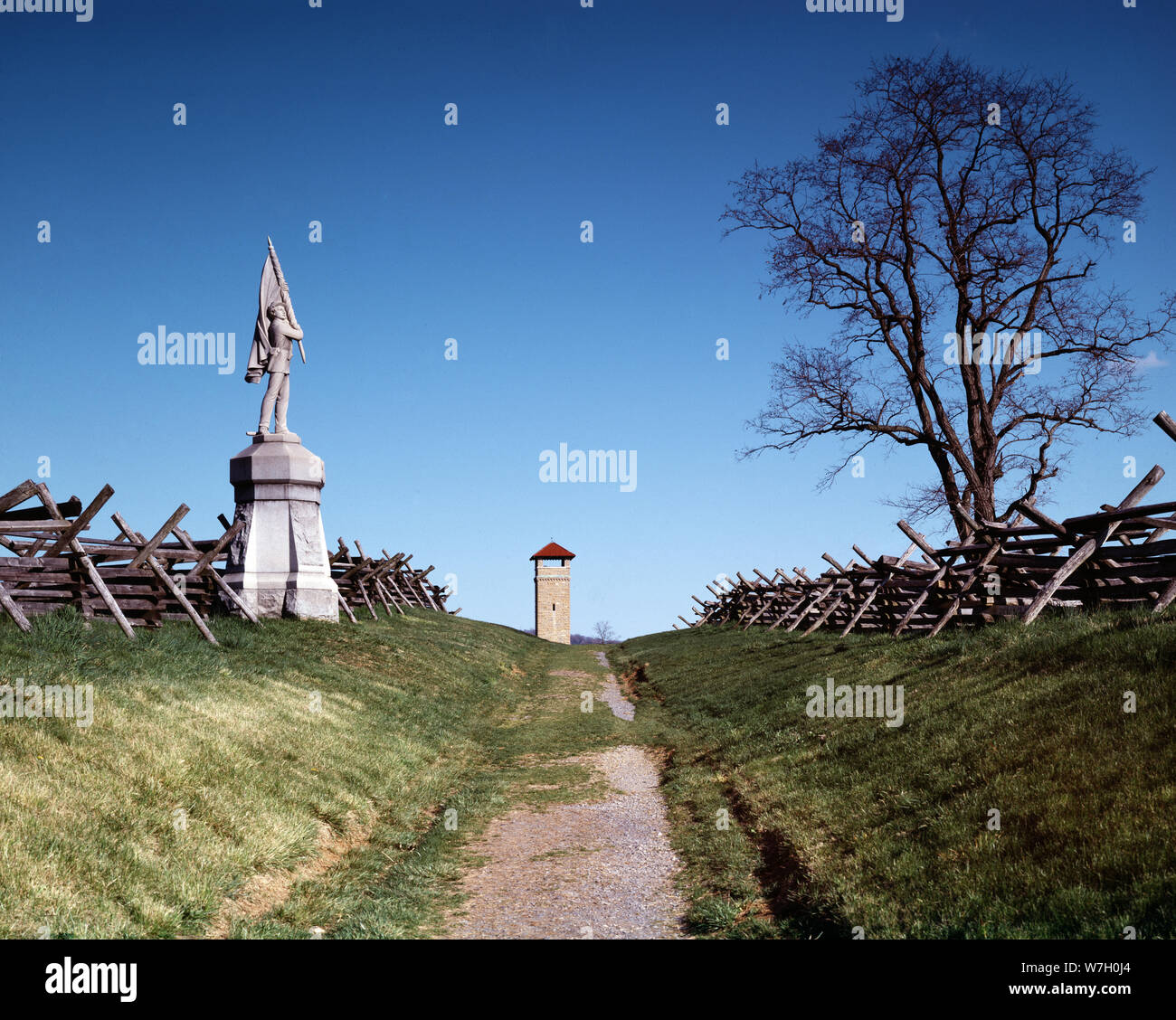 Bloody Lane, Antietam Battlefield, near Sharpsburg, Maryland Stock Photo