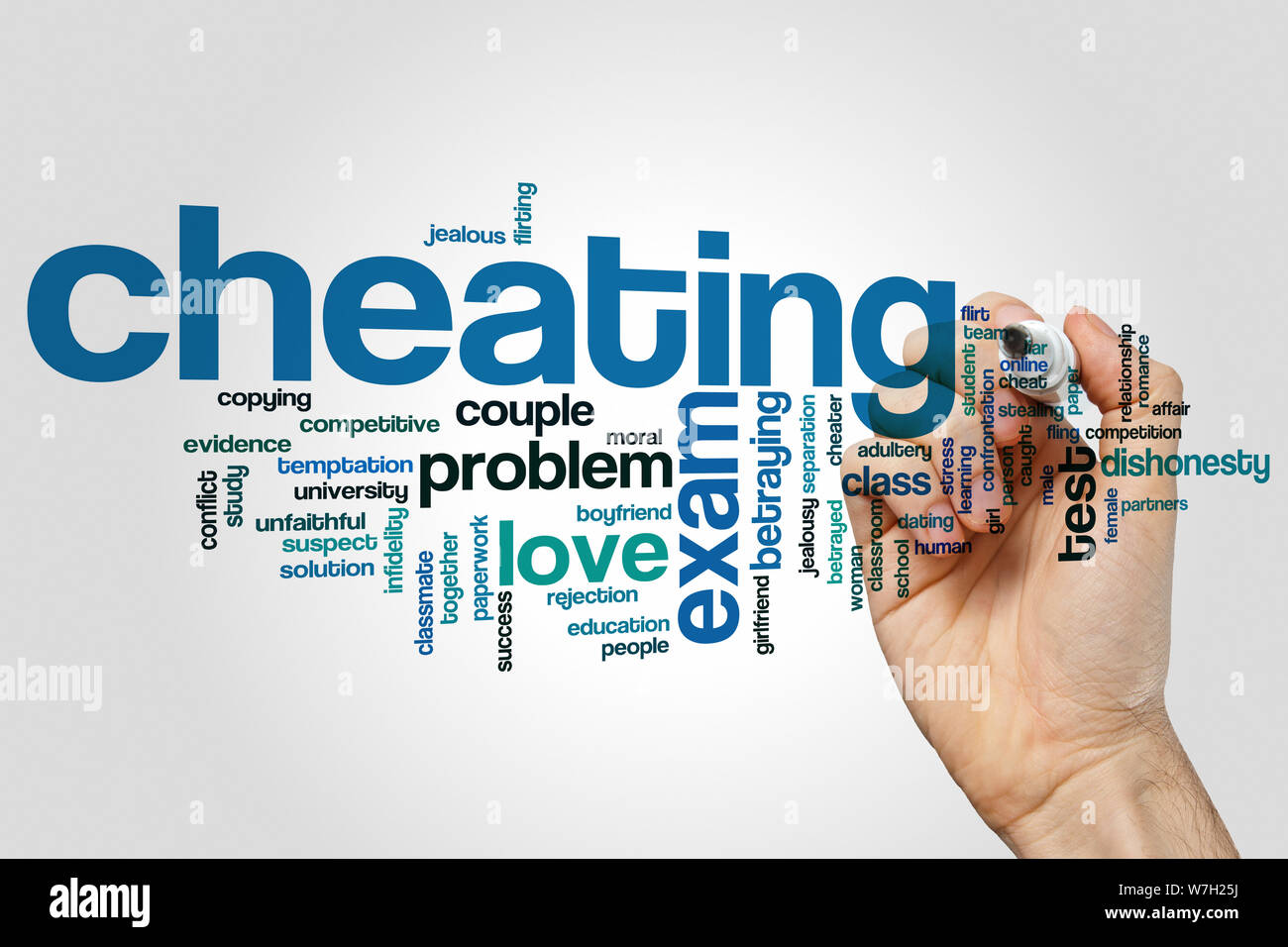 Cheating Concept Word Cloud Background Stock Photo Alamy