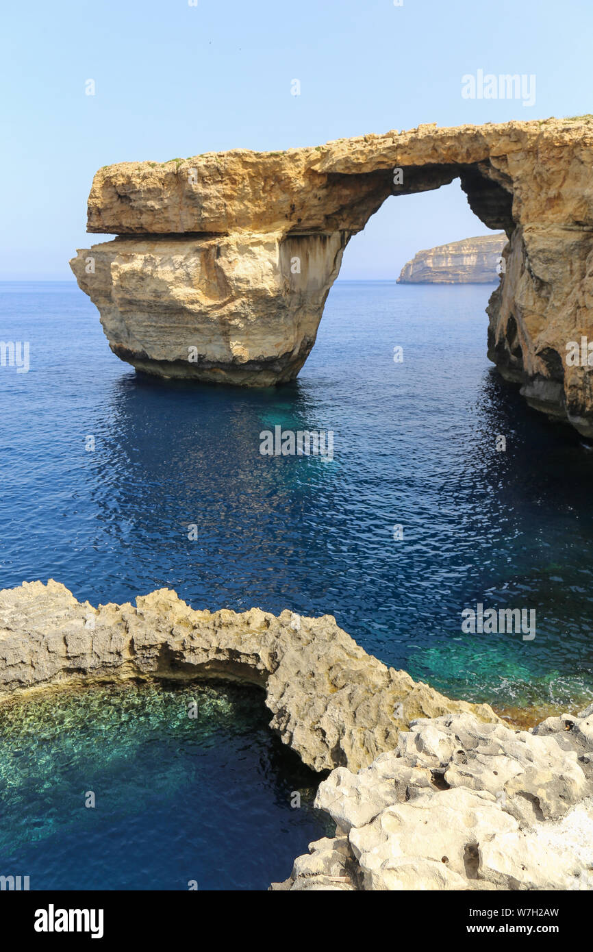 Natural Arch In Dwejra Bay Gozo Island Called Azure Window Malta Stock Photo Alamy