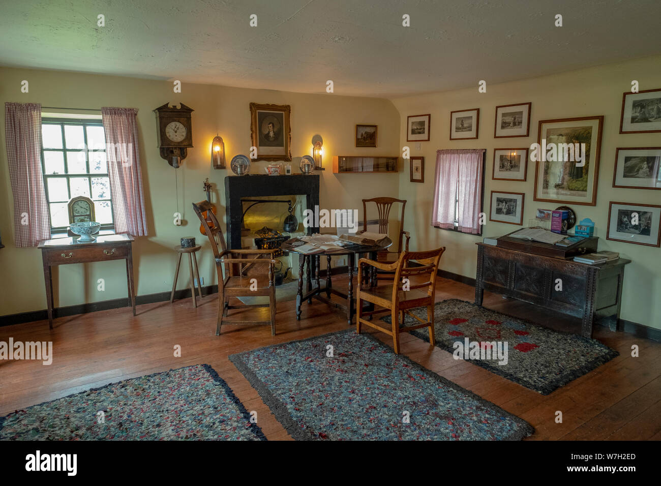 The Bachelors Club, a National Trust for Scotland museum in Tarbolton Ayrshire made famous by the Scottish poet Robert Burns. Stock Photo