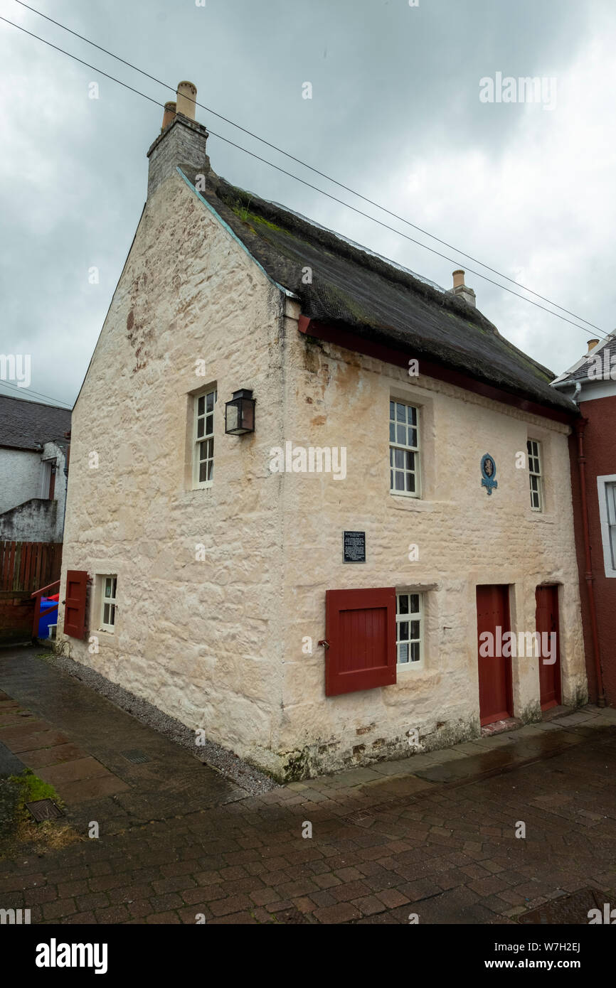 The Bachelors Club, a National Trust for Scotland museum in Tarbolton Ayrshire made famous by the Scottish poet Robert Burns. Stock Photo