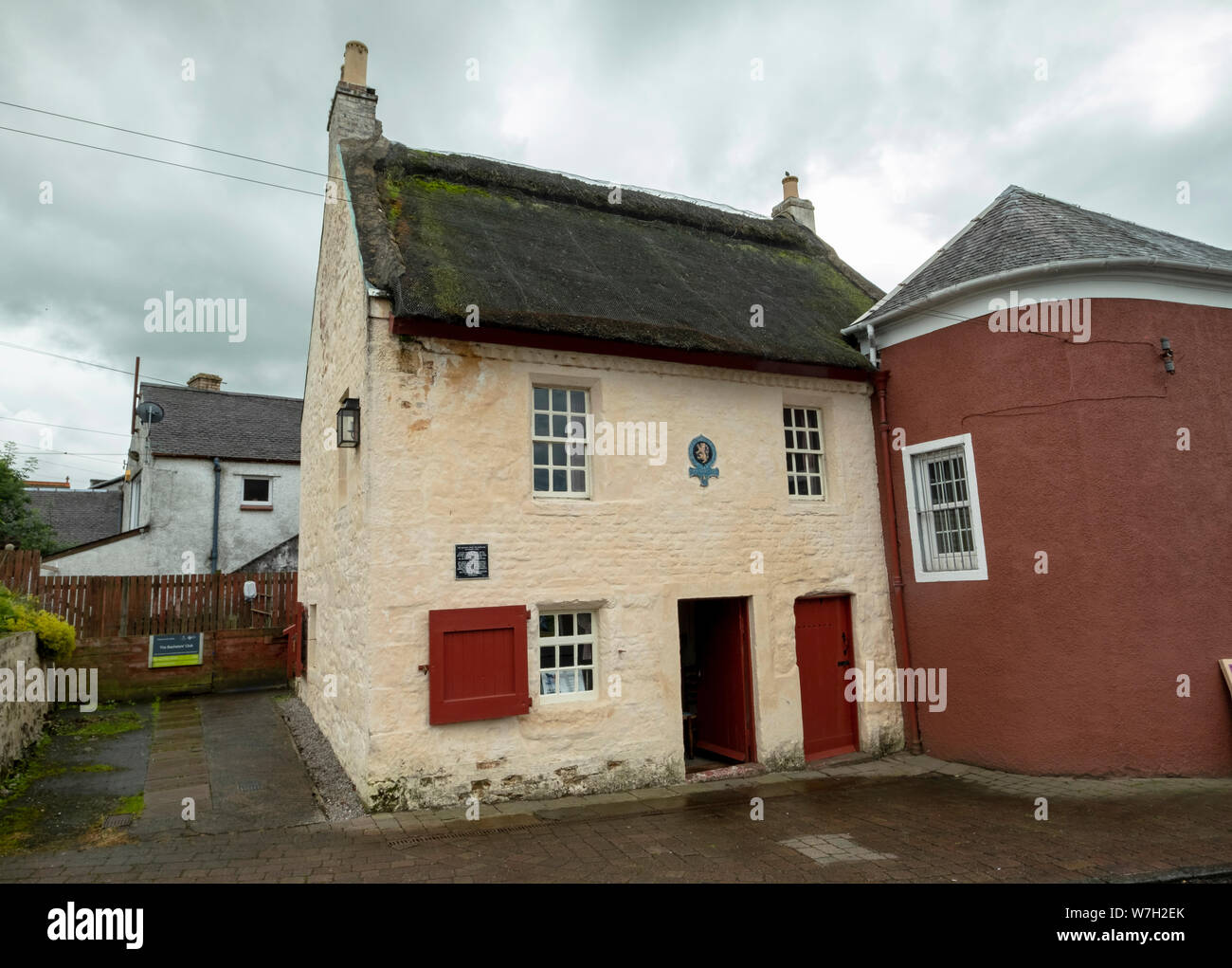 The Bachelors Club, a National Trust for Scotland museum in Tarbolton Ayrshire made famous by the Scottish poet Robert Burns. Stock Photo