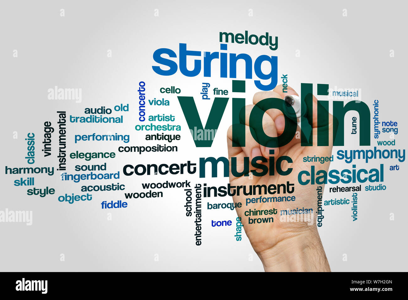 Violin word cloud concept Stock Photo Alamy