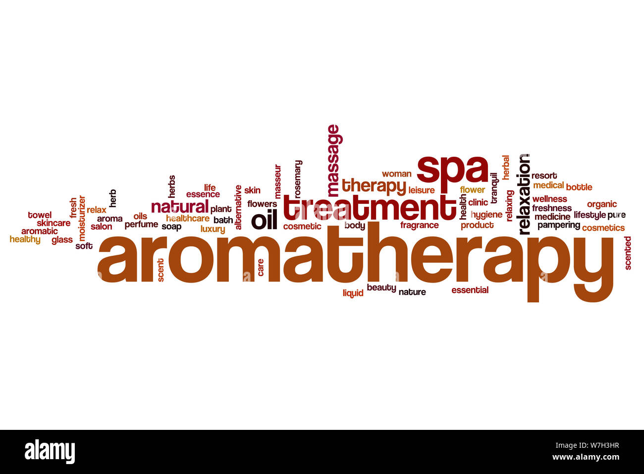 Aromatherapy word cloud Stock Photo Alamy