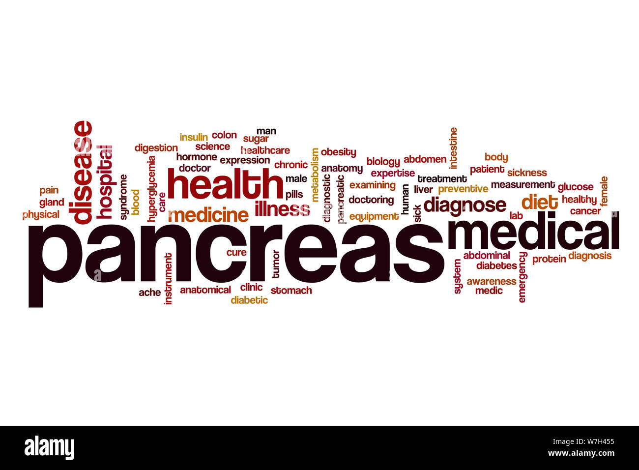 Pancreas word cloud Stock Photo