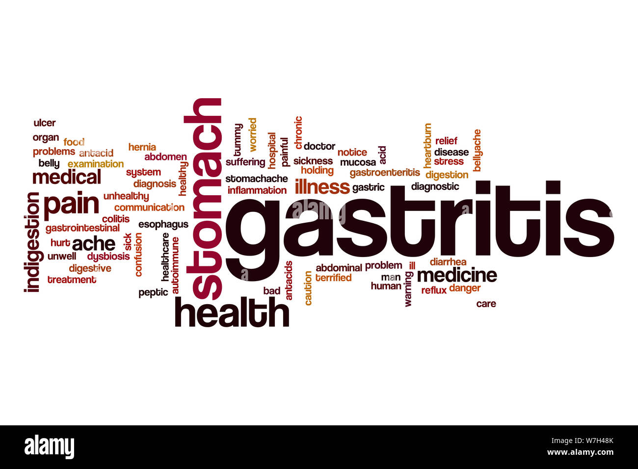 Gastritis word cloud Stock Photo