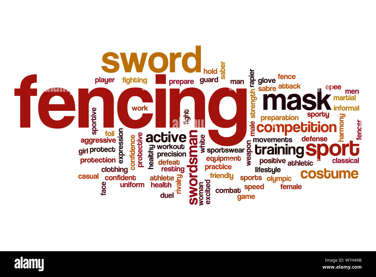 Fencing word cloud Stock Photo Alamy