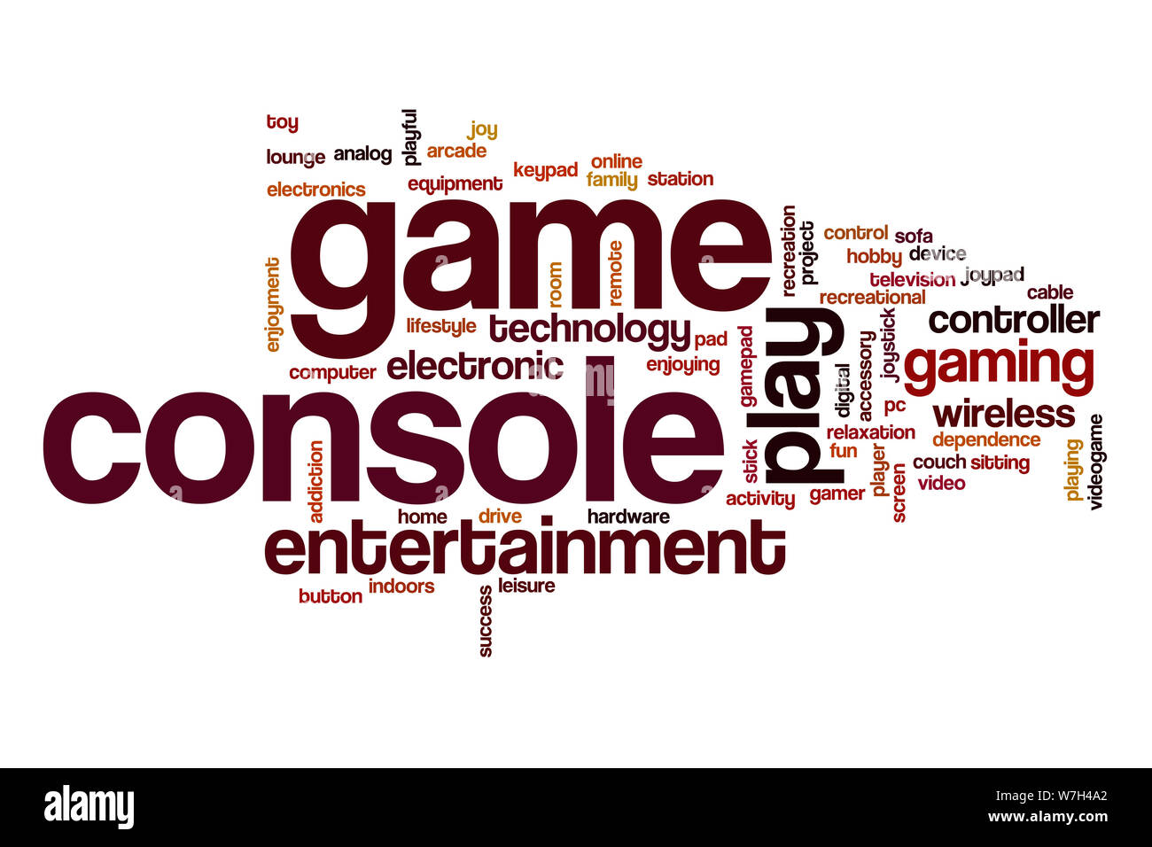Game console word cloud Stock Photo Alamy