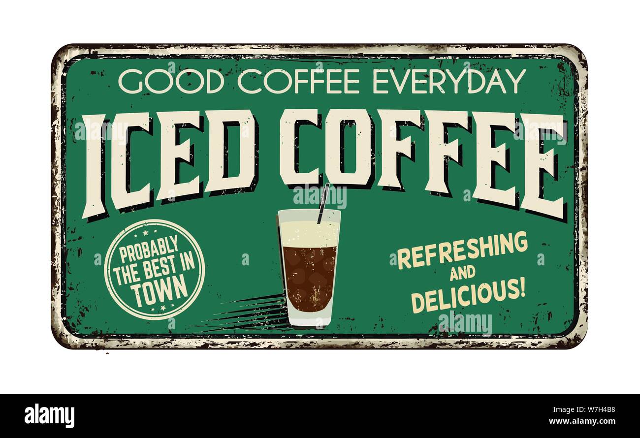 Iced coffee sign hires stock photography and images Alamy