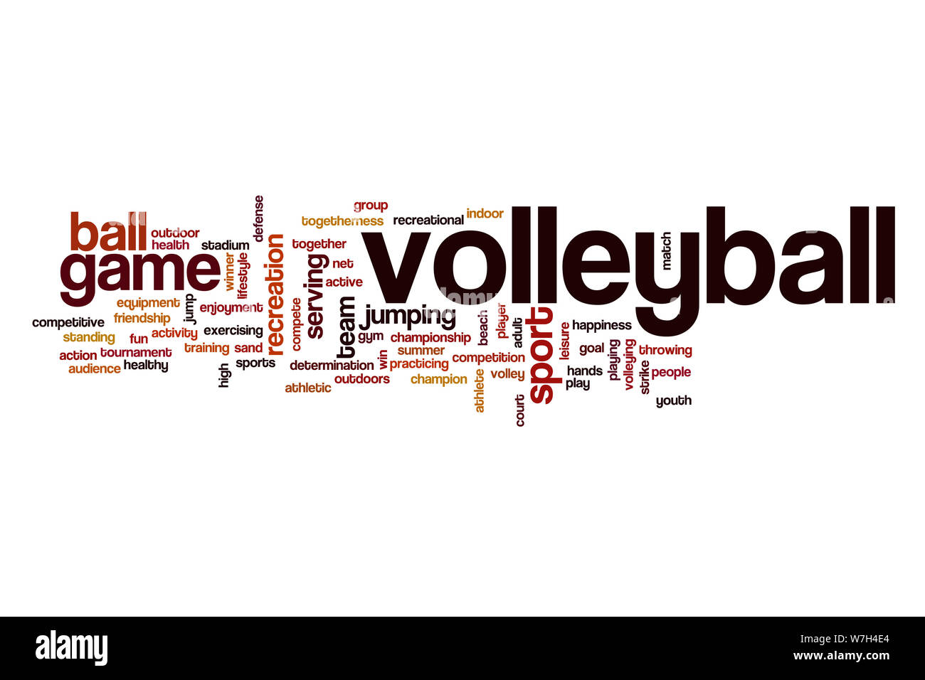 Volleyball word cloud Stock Photo Alamy