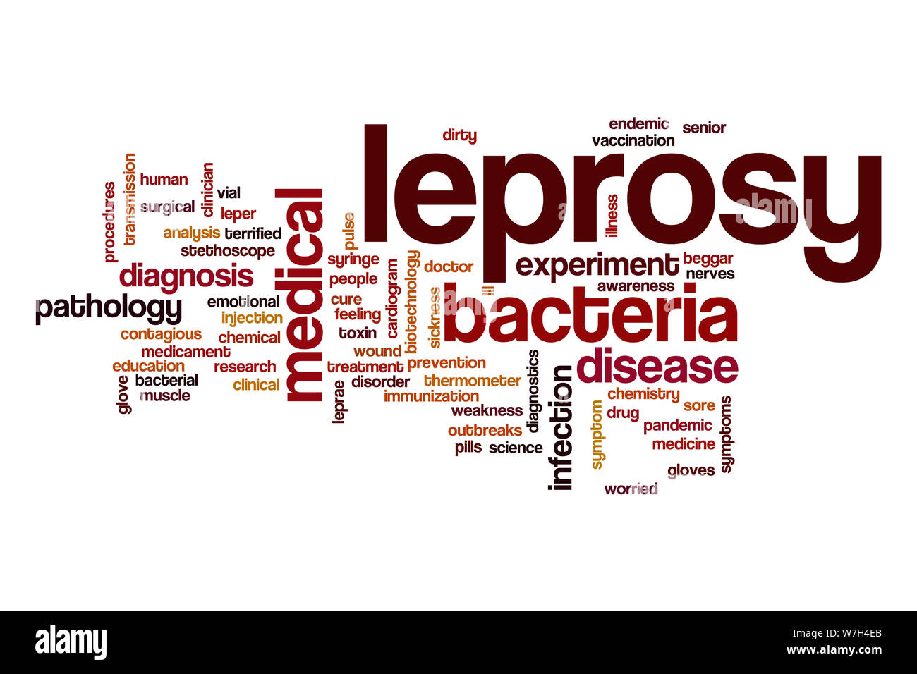 Leprosy word cloud Stock Photo