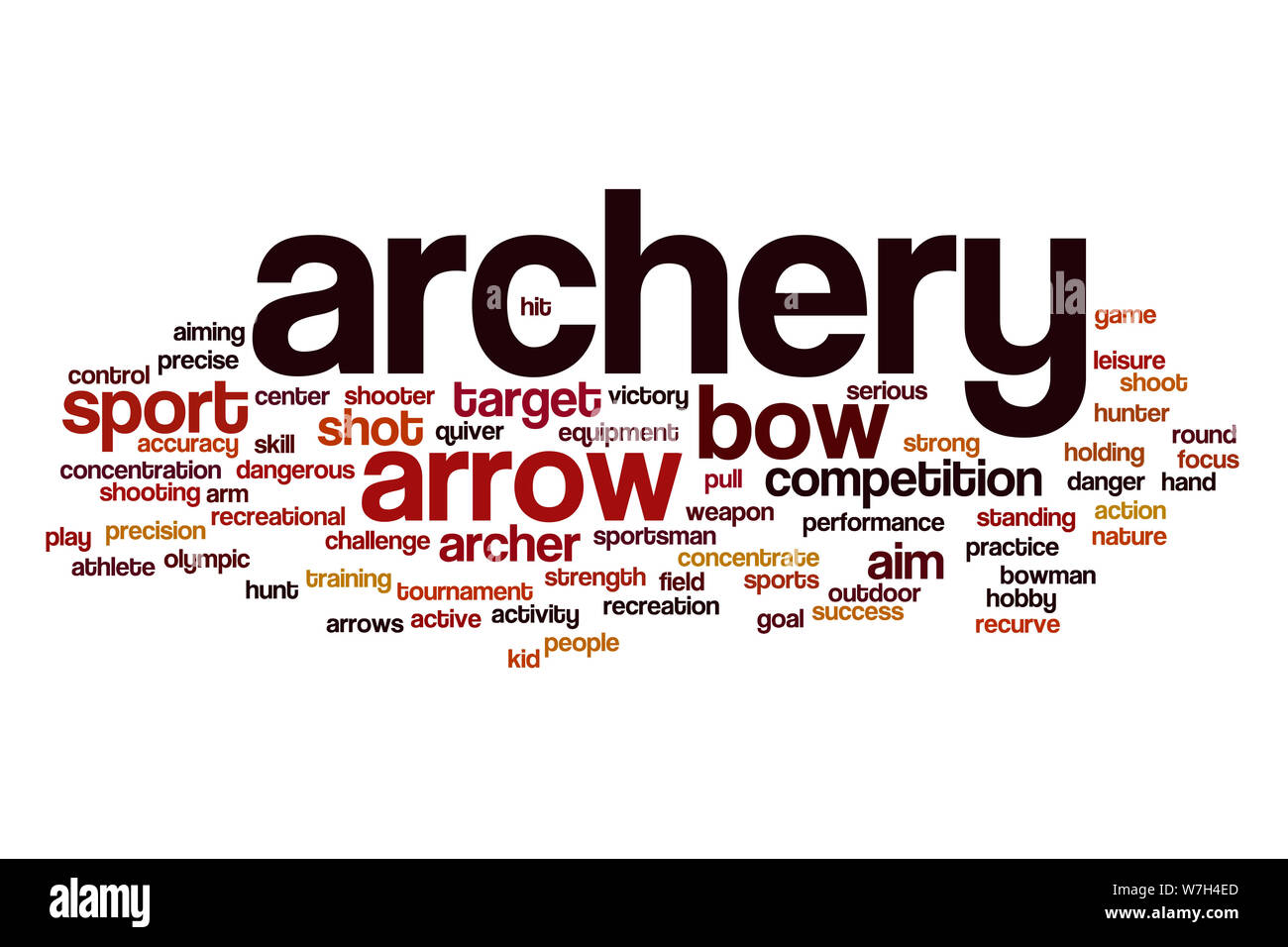 Archery word cloud Stock Photo Alamy