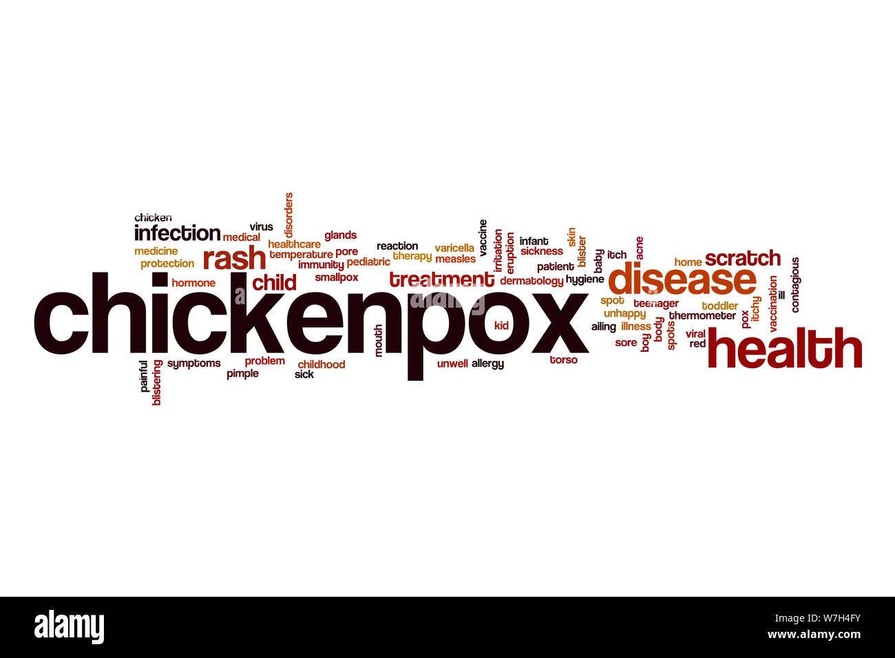 Chickenpox word cloud Stock Photo