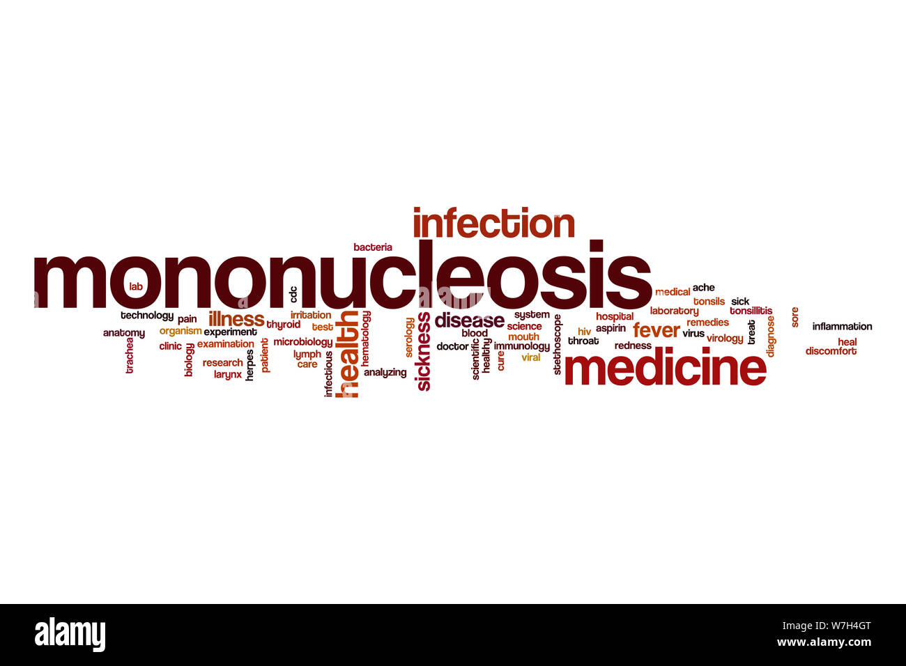 Mononucleosis word cloud Stock Photo
