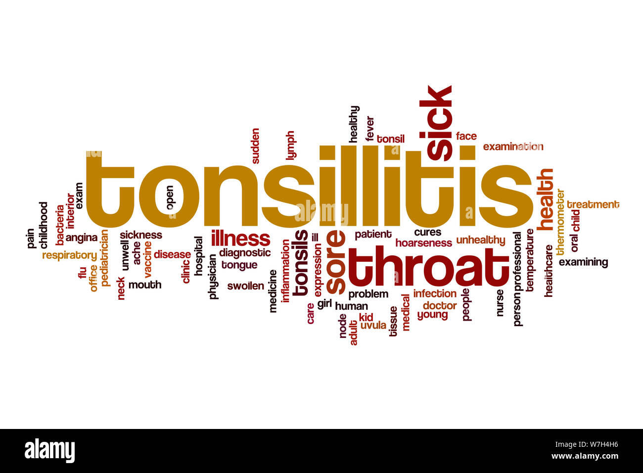 Tonsillitis word cloud Stock Photo