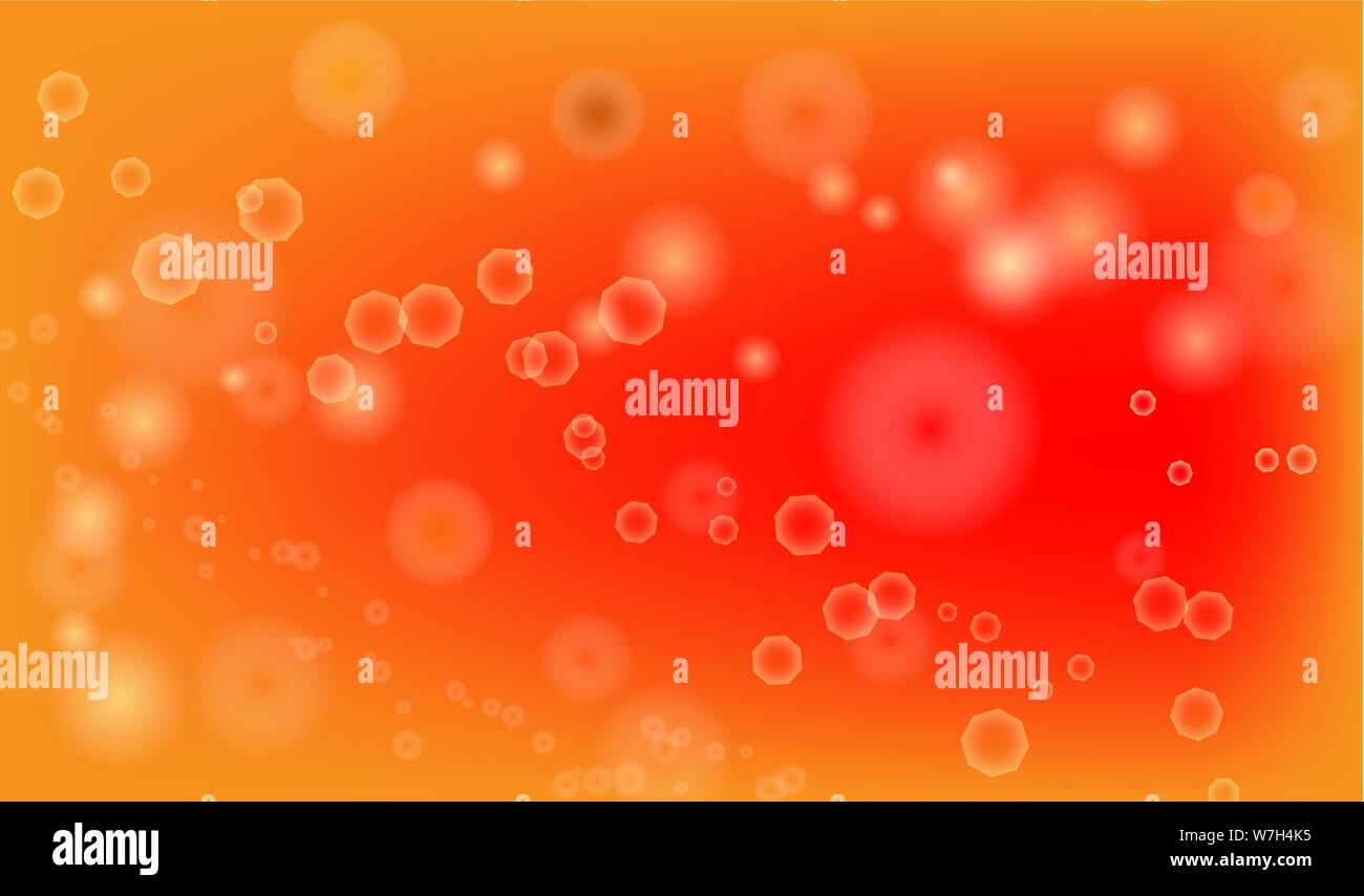 Orange bokeh abstract light background. illustration Stock Vector Image ...