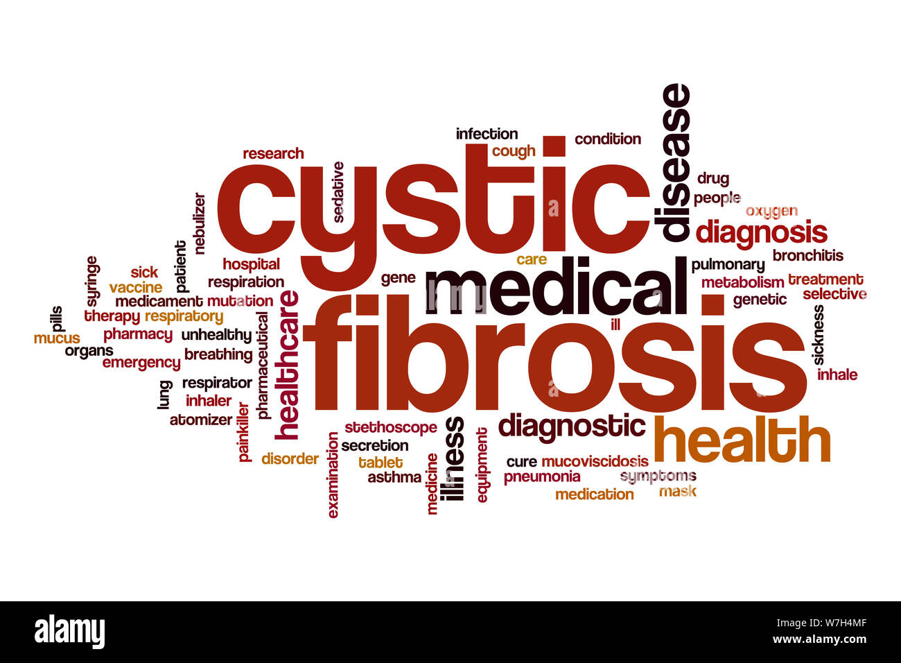 Cystic fibrosis word cloud Stock Photo