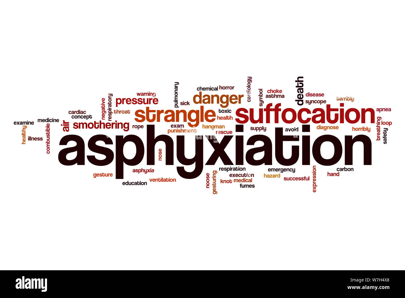 Asphyxiation word cloud Stock Photo