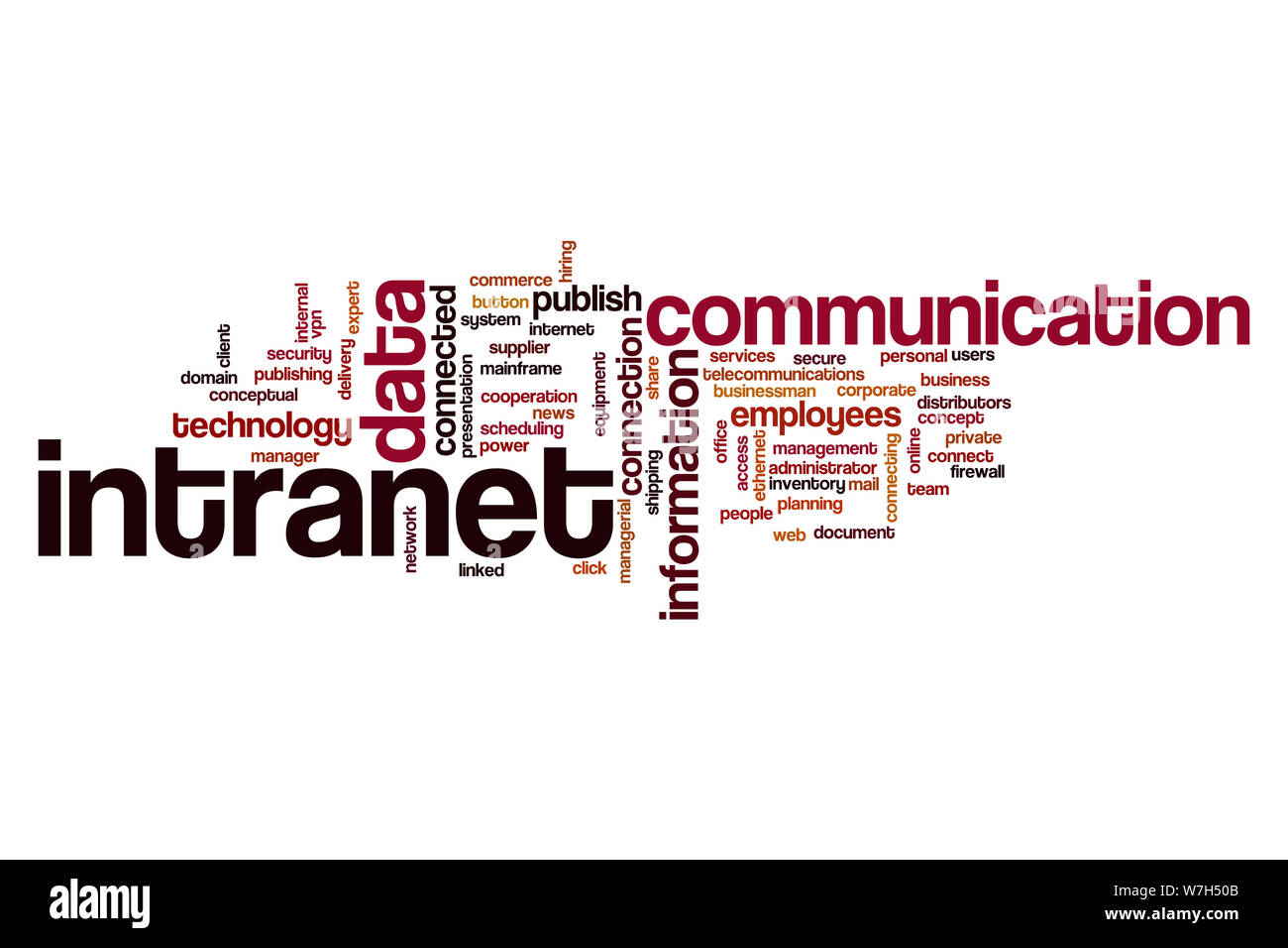 Intranet word cloud Stock Photo