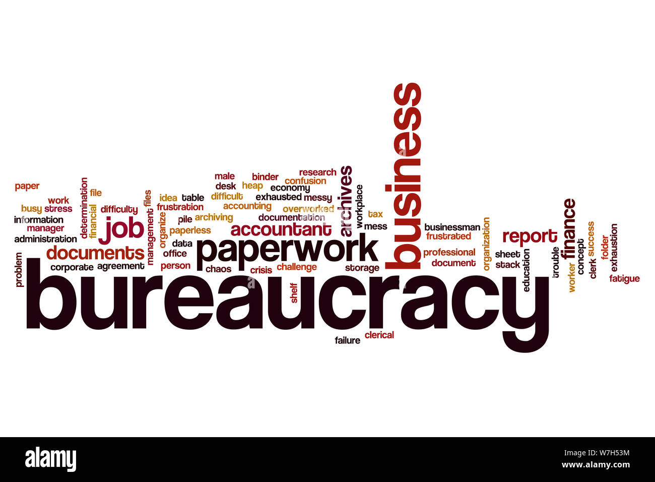 Bureaucracy word cloud Stock Photo - Alamy
