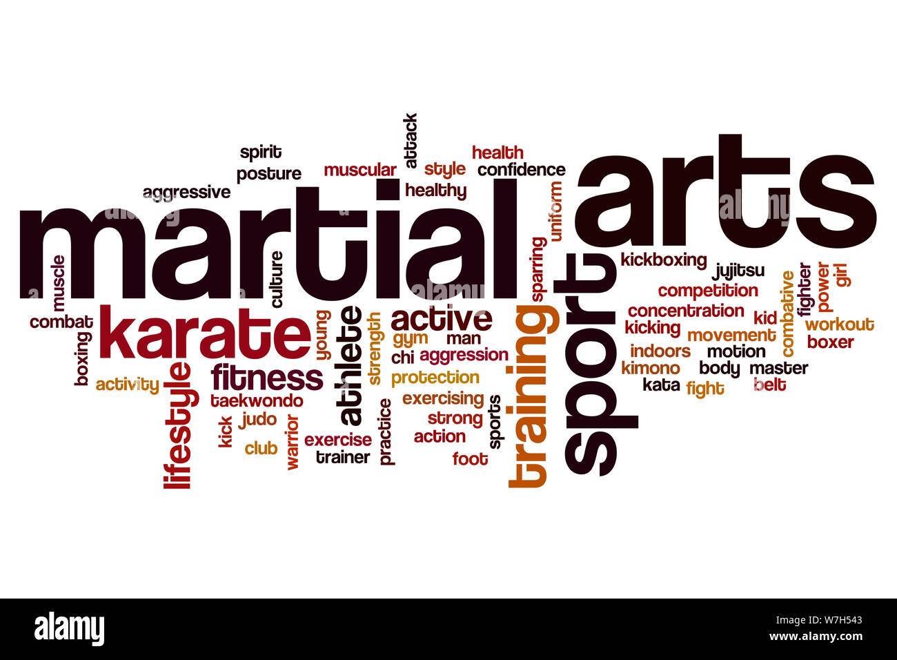 Martial arts word cloud Stock Photo Alamy