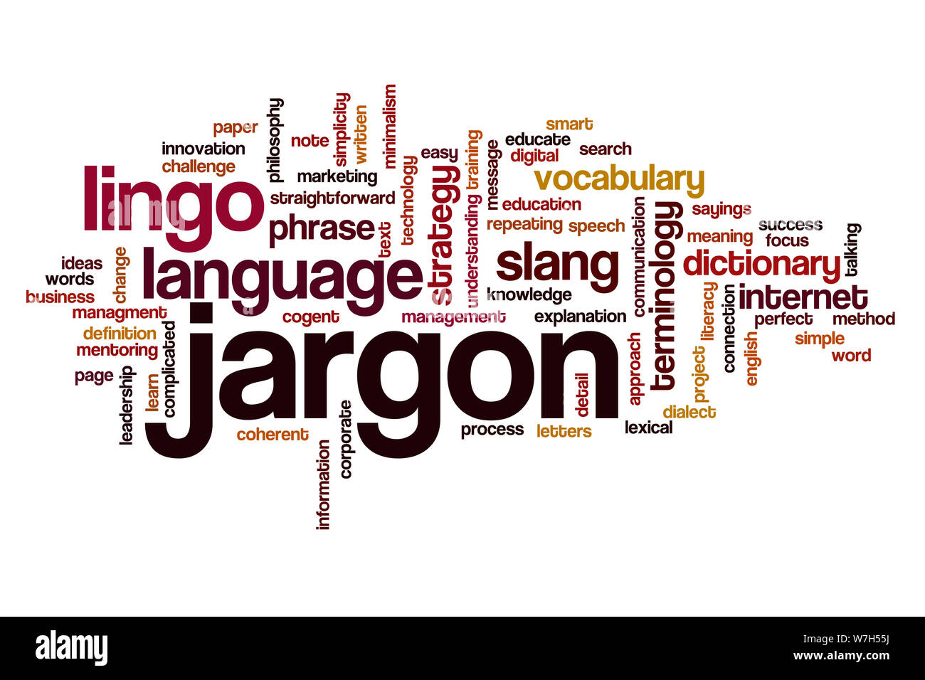 Jargon word cloud concept Stock Photo