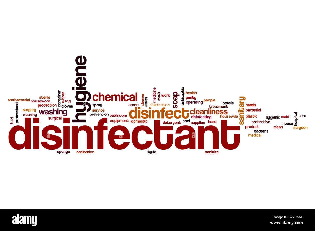 Disinfectant word cloud concept Stock Photo Alamy