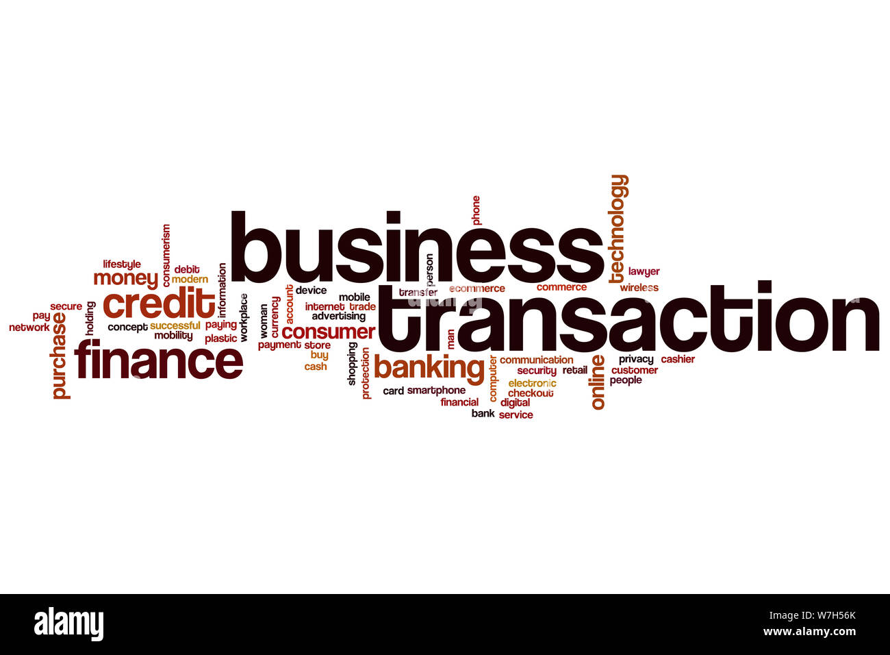 Business transaction word cloud Stock Photo