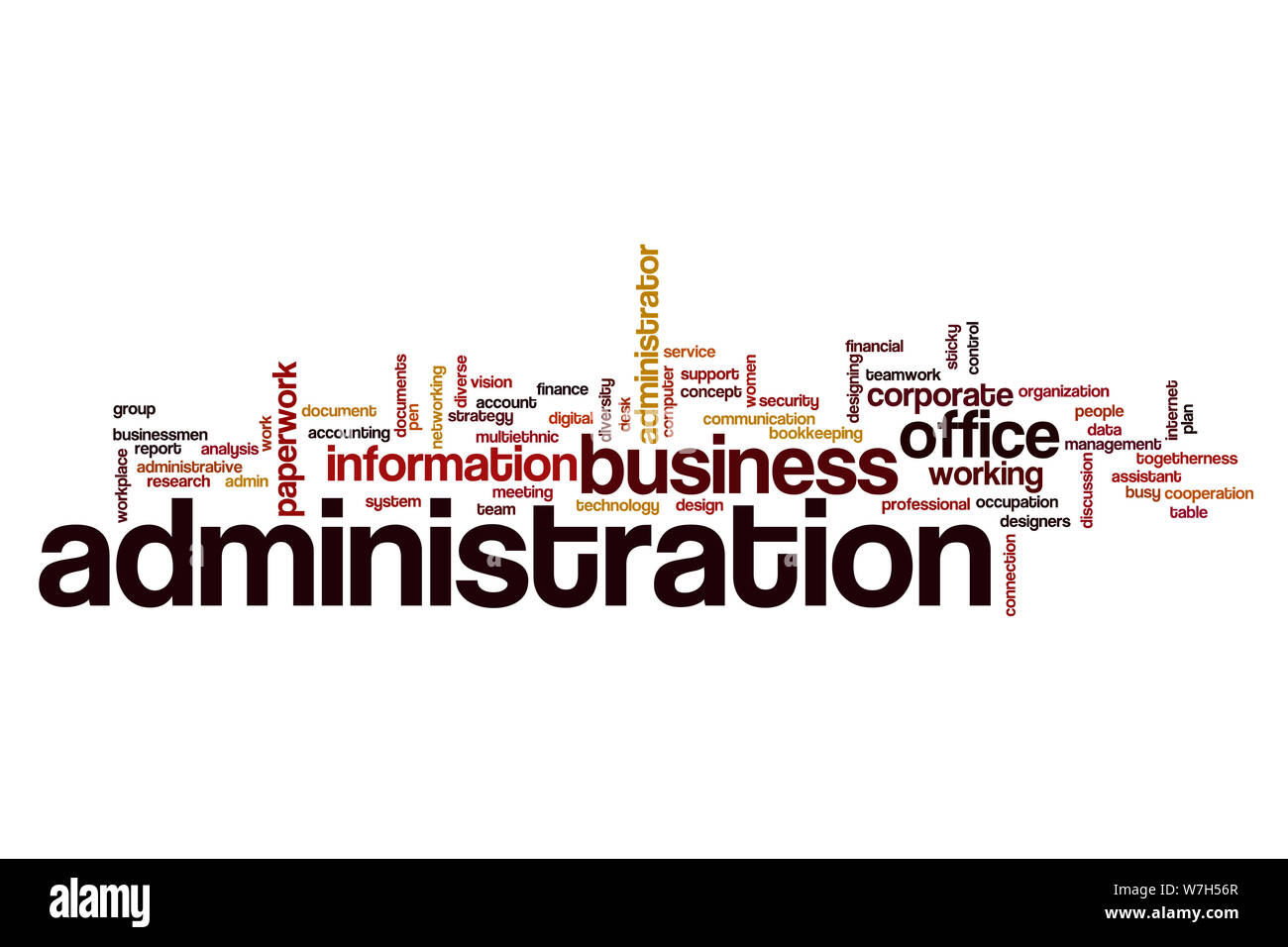 Administration word cloud concept Stock Photo
