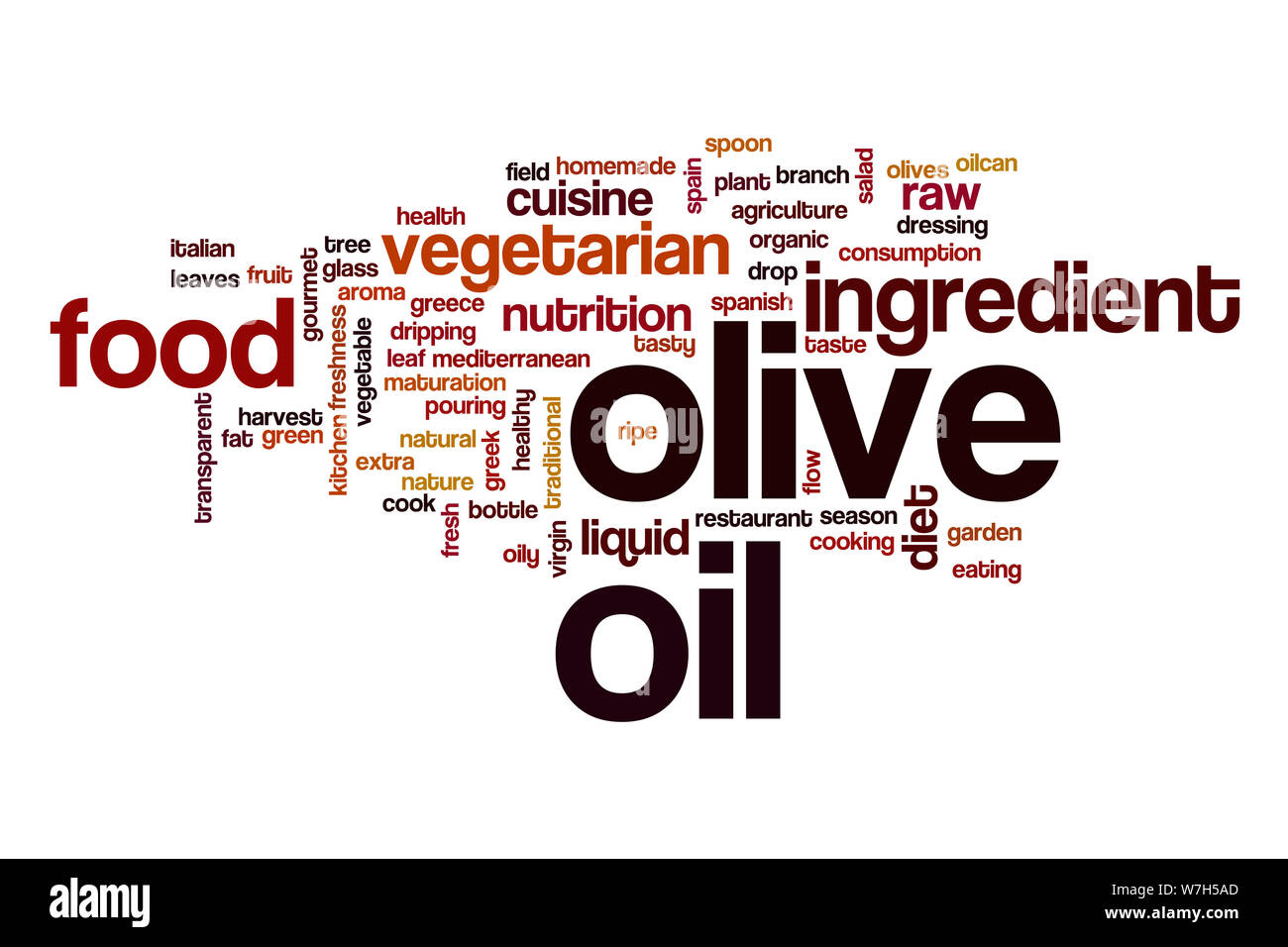 Olive oil word cloud concept Stock Photo