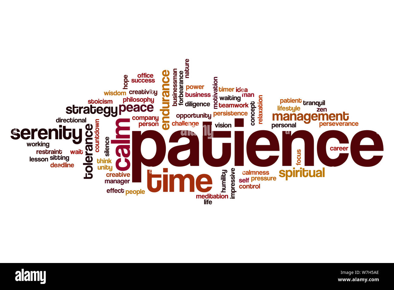 Patience word cloud concept Stock Photo