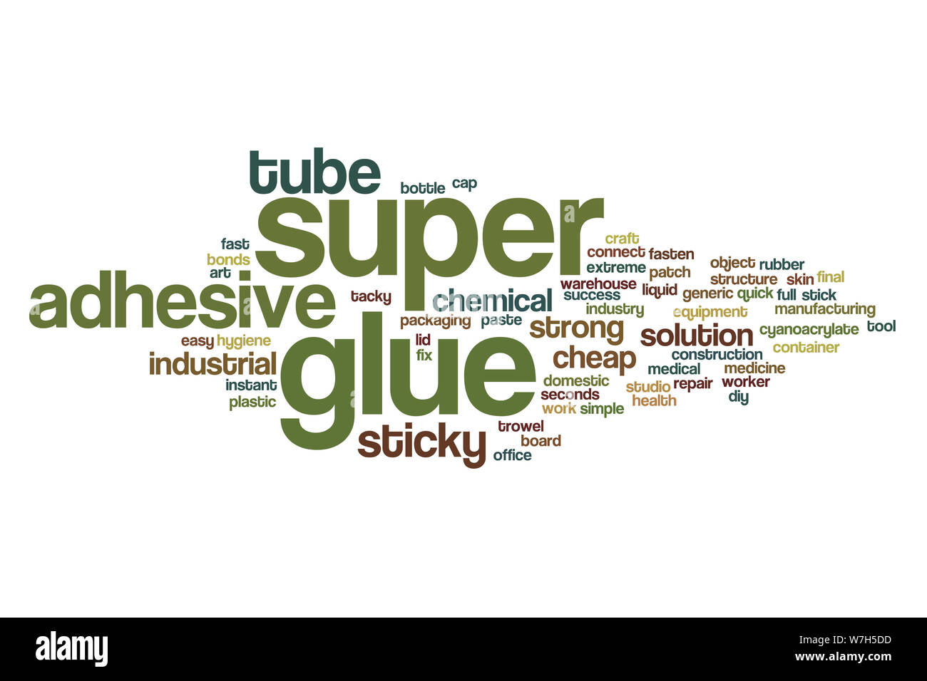Super glue word cloud concept Stock Photo