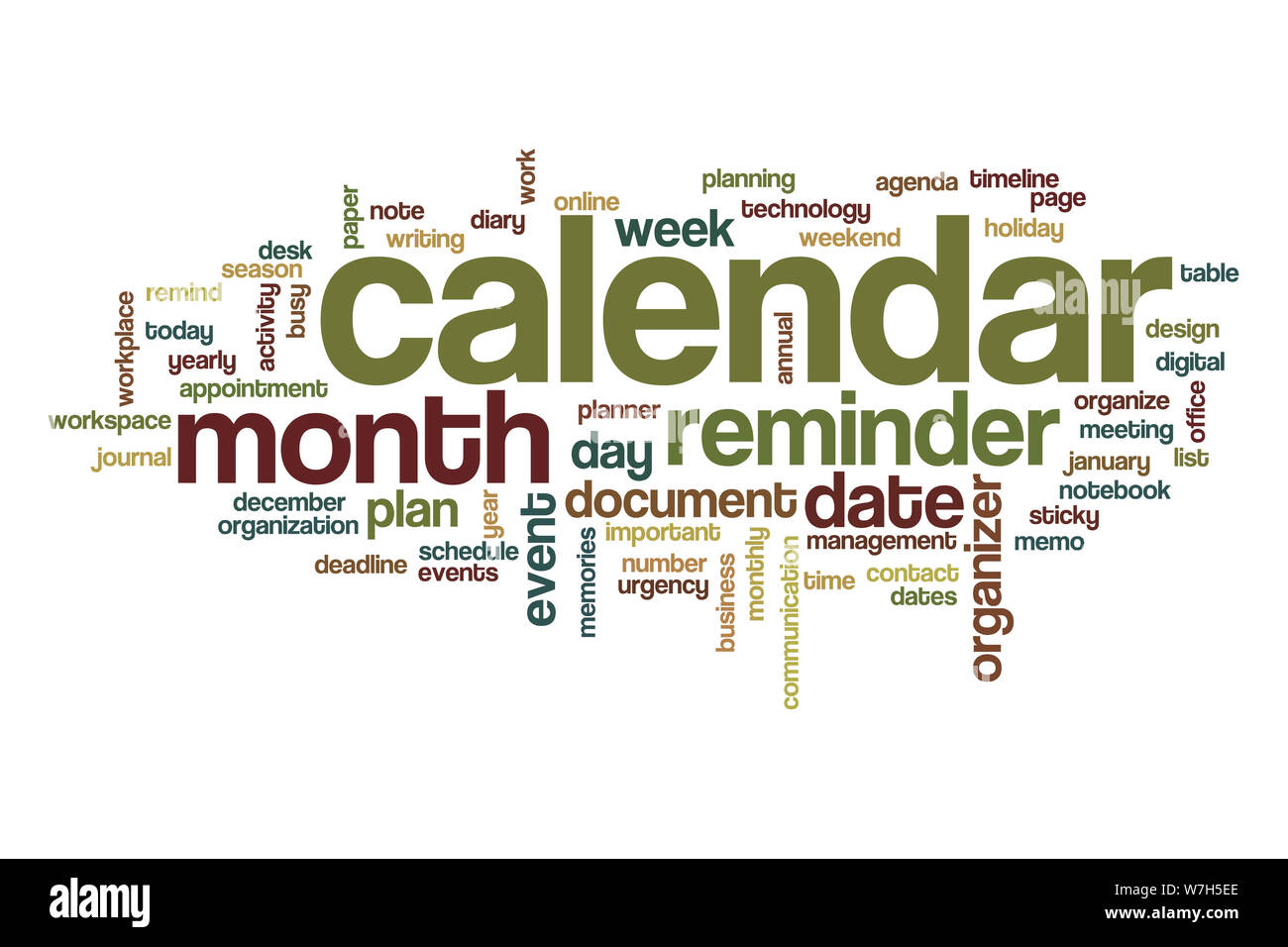 calendar-word-cloud-concept-stock-photo-alamy