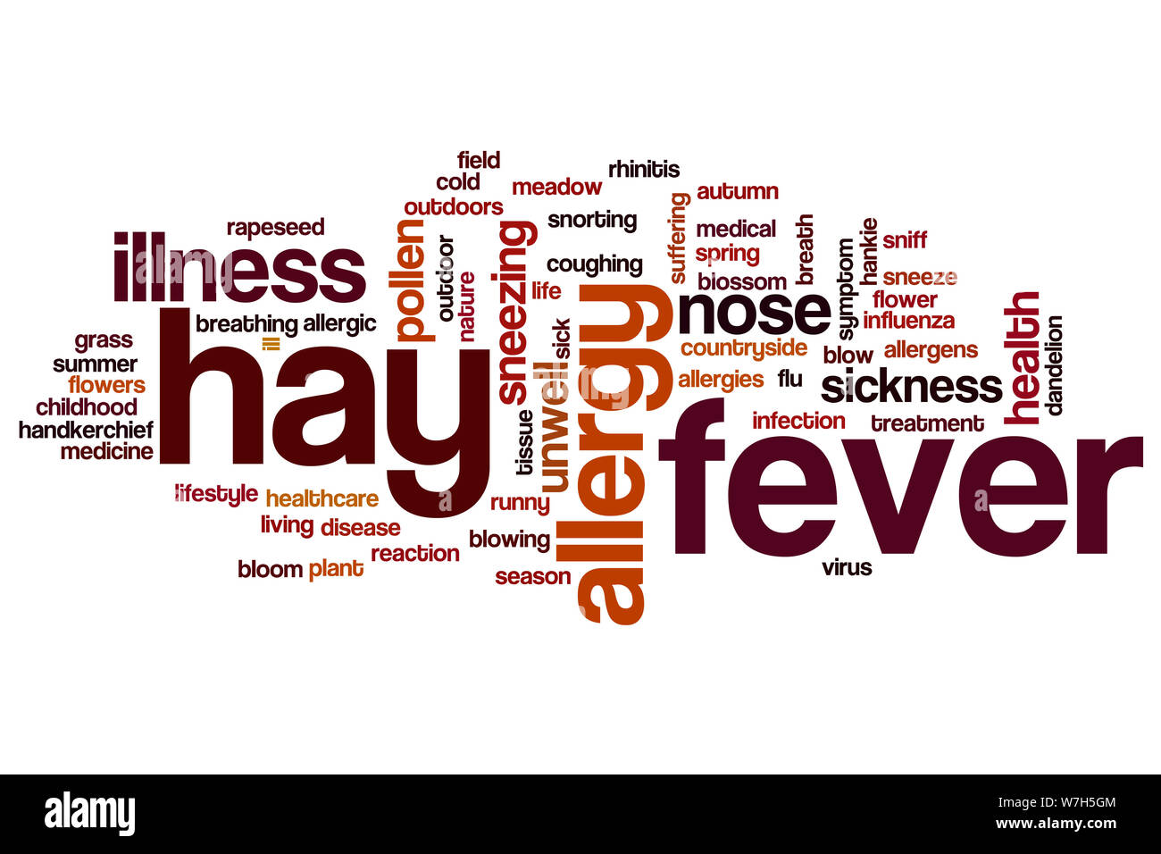 Hay fever word cloud concept Stock Photo