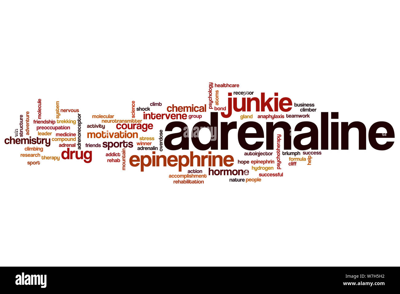 Adrenaline word cloud concept Stock Photo
