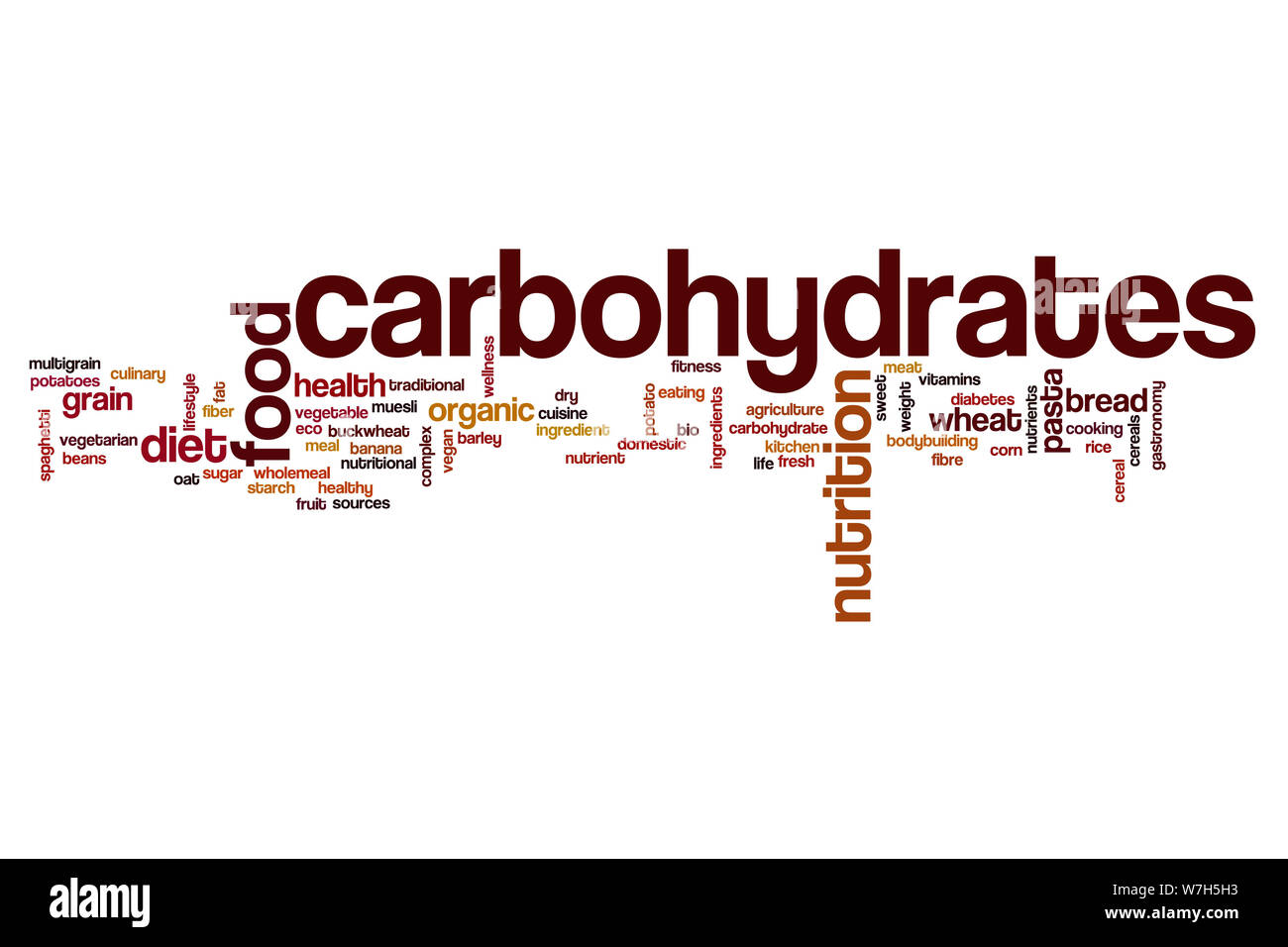 Carbohydrates word cloud concept Stock Photo Alamy