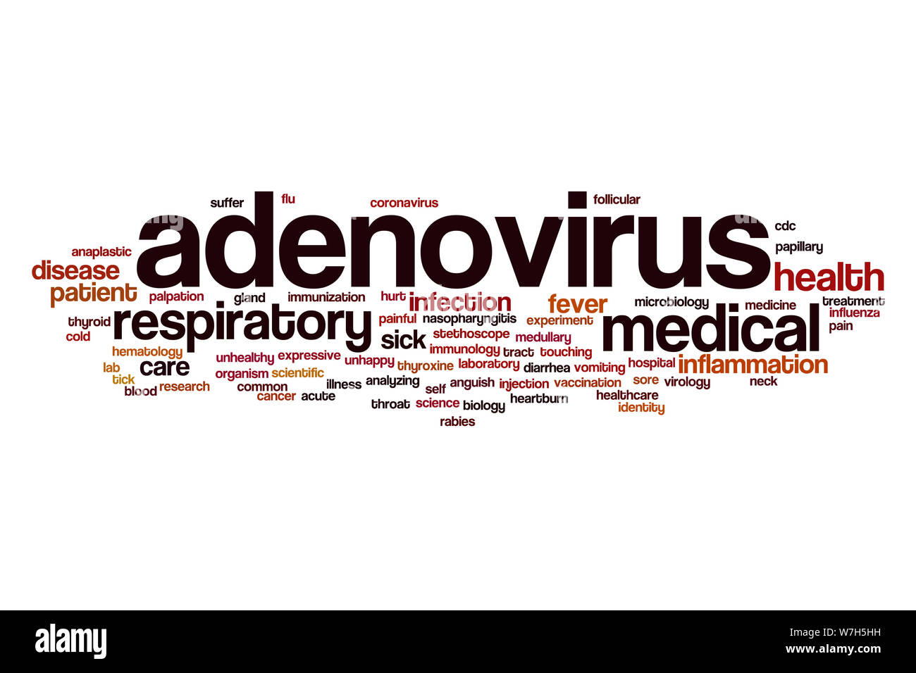 Adenovirus word cloud concept Stock Photo